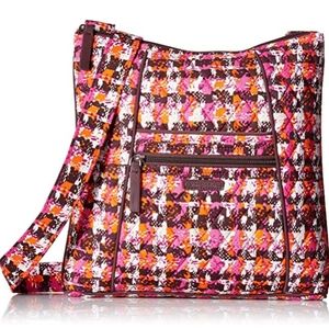 Vera Bradley Cotton Hipster Crossbody Purse in Houndstooth Tweed